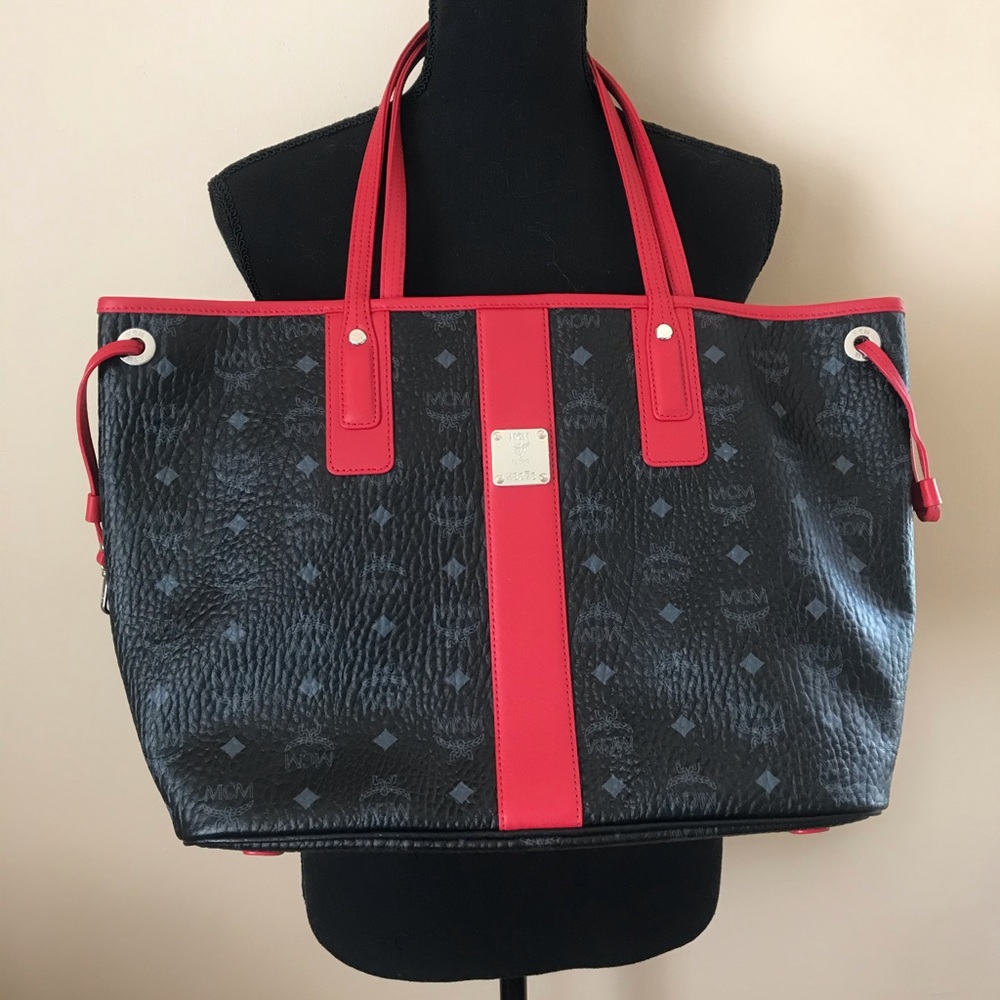 Authentic MCM Liz Reversible Medium Visetos Tote